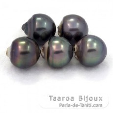 Lotto di 5 Perle di Tahiti Barroca D di 13  13.3 mm