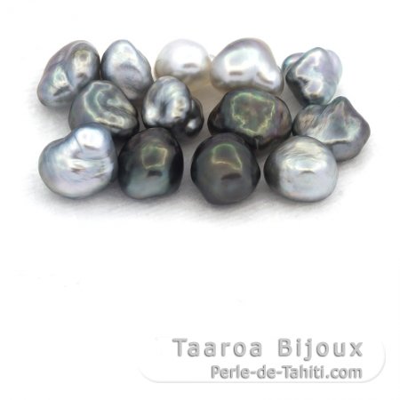 Lotto di 13 Keishi di Tahiti - 4.8 gr