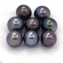 Lotto di 8 Perle di Tahiti Semi-Barocche C/D di 8 a 8.4 mm