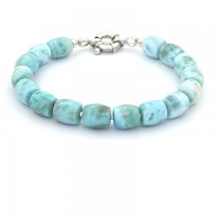 Braccialetto di 16 Larimar - 20 cm - 23 gr