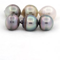 Lotto di 6 Perle di Tahiti Cerchiate C di 11 a 11.4 mm