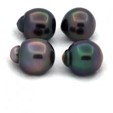 Lotto di 4 Perle di Tahiti Semi-Barocche C di 11.7 a 11.9 mm