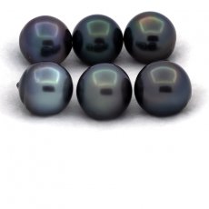Lotto di 6 Perle di Tahiti Semi-Barocche C di 12 a 12.4 mm