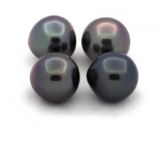 Lotto di 4 Perle di Tahiti Semi-Barocche B di 11 a 11.3 mm